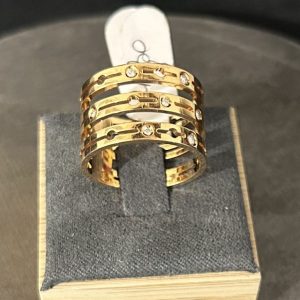 Bague Dinh Van or rose 18 carats (750/000) et diamants